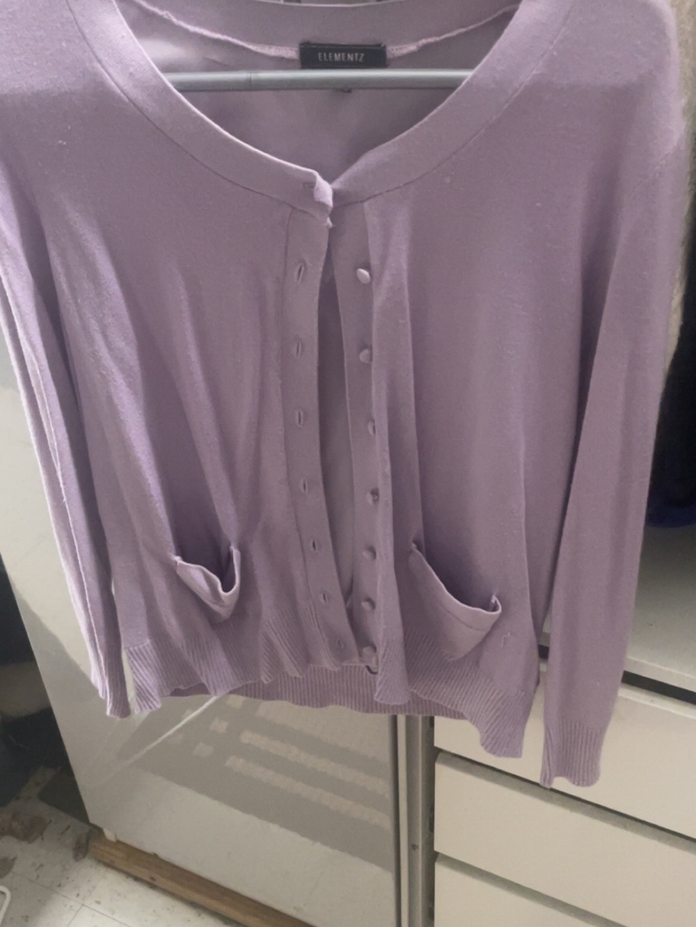 Elementz Lavender Button-Front Women's Cardigan